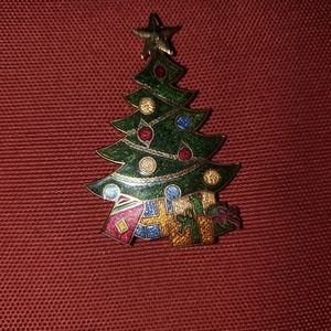Vintage Christmas Tree Brooch